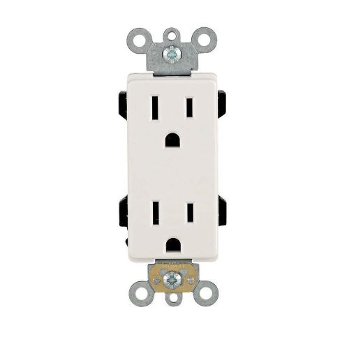 Leviton decora plus receptacle white 20 pieces  commercial grade # 16252-w for sale