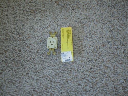 NEW IN BOX, HUBBELL HBL5261I IVORY 15A 125V NEMA 5-15R RECEPTACLE