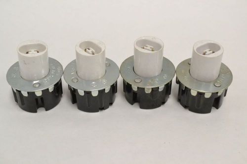 LOT 4 NEW LEVITON 523 FLUORESCENT SOCKET LAMP BULB HOLDER 660W 600V-AC B278302