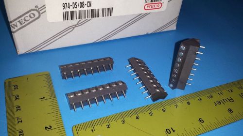 Terminal block, 8 position, 20a, 300v, 974-ds08-cn mfr:weco,100pcs,free shipment for sale
