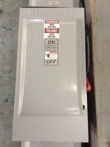 Heavy Duty Enclosed Safety Switch HNF364R Siemens NEMA 3R  200 A 600 VAC $130.00