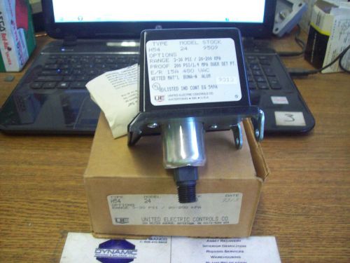 NEW UNITED ELECTRIC CONTROLS PRESSURE SWITCH RANGE 3-30 PSI H5424