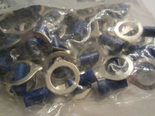 New 100 pack 3m 94733 blue vinyl ring terminals 16-14 awg 3/8&#034; stud for sale