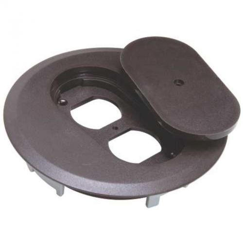 High-Impact Thermoplastic Round Duplex Receptacle Floor Box Cover E97DSB CARLON