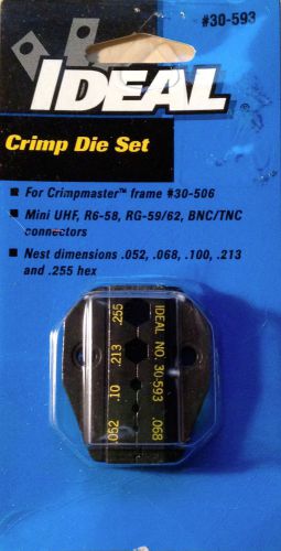 New ideal crimp die set #30-593 for crimpmaster for ham radio for sale