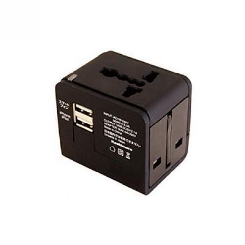 KASHIMURA TI-153 Universal Conversion Plug A/C/O/BF/2USB2.1A to A Japan