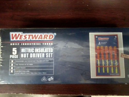 westward 5 metric insulated nut driver set 1yxn8