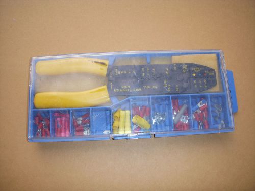 Yellow wire bolt cutter non insul wire stripper multi use tool awg 10 - 22 box for sale