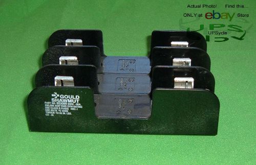 30 Amp Shawmut Gould 3 Pole Fuse Terminal Block 60308R 600V Class R