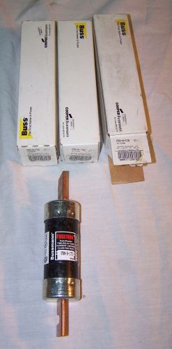 (3) NEW Bussmann FRN-R-175 Amp Fuses 250V Class RK5 Fusetron