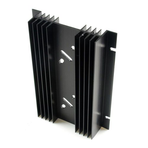 SS462 TO-3 holes x2 Aluminum Black Heatsink Heat Sink Audio Amplifier