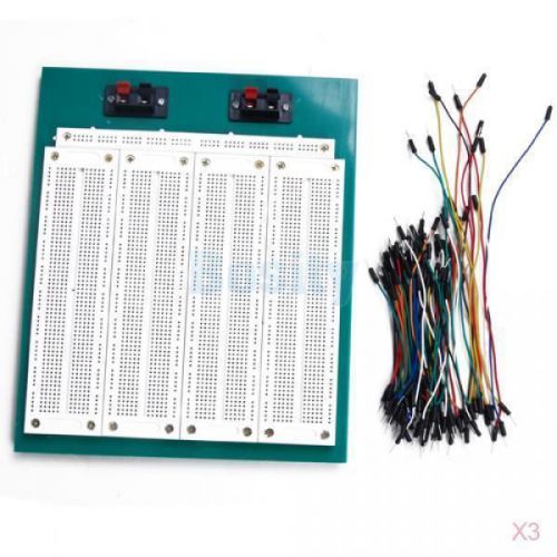 3x 2860 Tiepoint Solderless Breadboard Includes Jumpwires