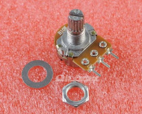 10pcs 10k ohm b10k knurled shaft linear rotary taper potentiometer for sale