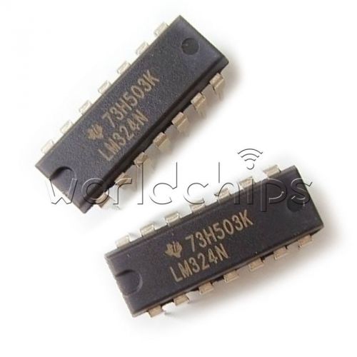 10pcs LM324N LM324 DIP-14 TI Low Power Quad Op-Amp IC NEW