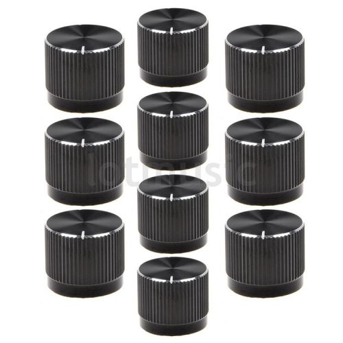 10pcs aluminium alloy 20x17mm 18t insert type knobs black for sale