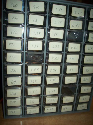 Huge Lot of Resistors and 50 Drawer Storage Case