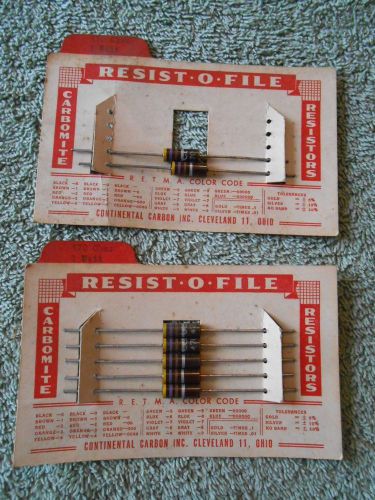 NOS New 470 OHM 1 WATT Lot of 7 Carbon Resistors &#039;Resist-O-File&#039; Carbomite