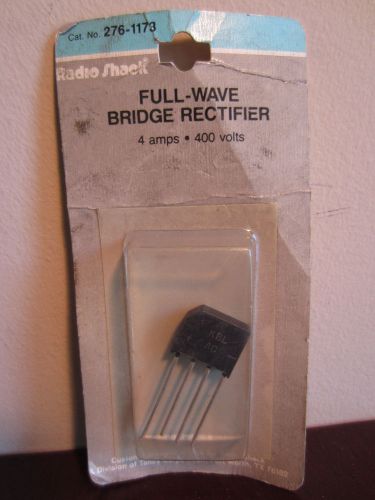 Radio Shack Full Wave Bridge Rectifier 4 Amps 400V NIB