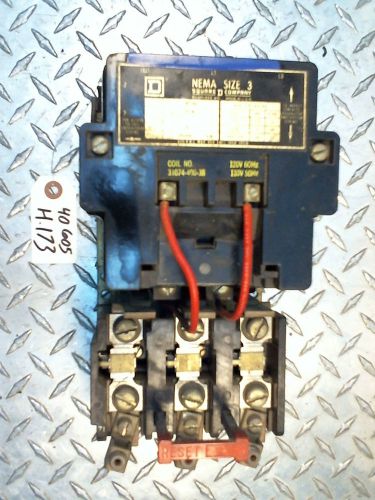 SQUARE D 8536SE01 MOTOR STARTER 220/240 COIL SIZE 3