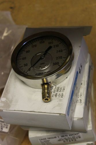 NEW OIL FILLED ASHCROFT  0-300 PSI PRESSURE GAUGE 3 1/2&#034; 1NA38488-030