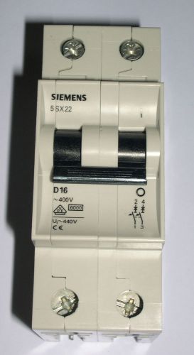 Siemens, 2 pole miniature breaker, 5sx2216-8 for sale