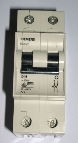 SIEMENS, 2 POLE MINIATURE BREAKER, 5SX2216-8