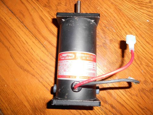 Dayton 4Z142 90V perm magnet dc motor 1800rpm 1/27hp 5/16 shaft