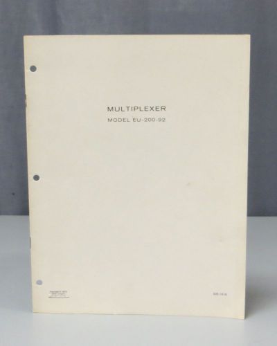 Heathkit Multiplexer Model EU-200-92 Instruction Manual