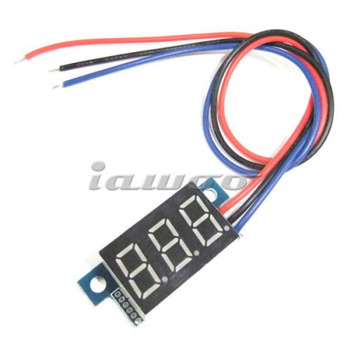 DC 0-30V 3 Wire Yellow LED Display Digital Voltage Voltmeter Panel Motor