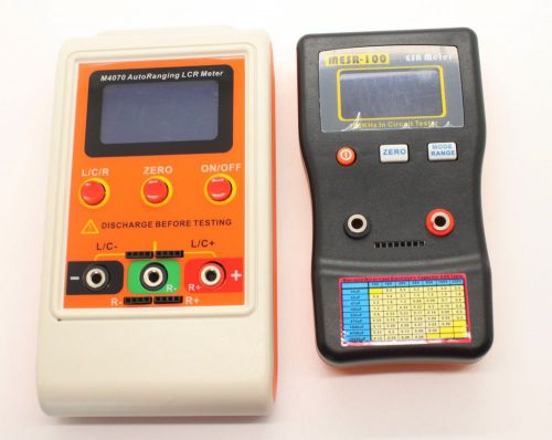 New capacitor capacitance esr meter tester combo dmm mesr-100 + m4070 lcr meter for sale