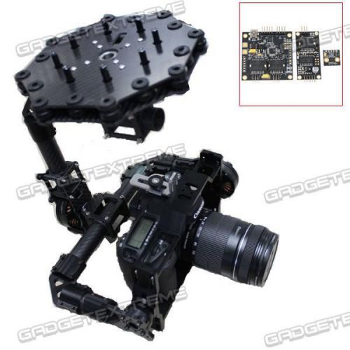 3-axis Carbon Fiber Brushless Gimbal Camera Mount w/Hollow Motor&amp;AlexMos e