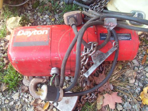 Dayton 9n100b 2 ton electric chain hoist  3 phase for sale