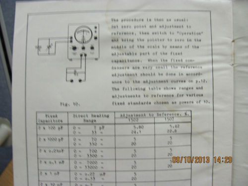 B &amp; K MODEL 1502/1507: Deviation Test Bridge - Instruct&amp;Application Manual 18607