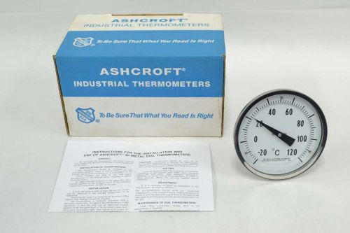 NEW ASHCROFT VE3ACBB 50-EI-60R-060 THERMOMETER BI METAL -20/120C B355097