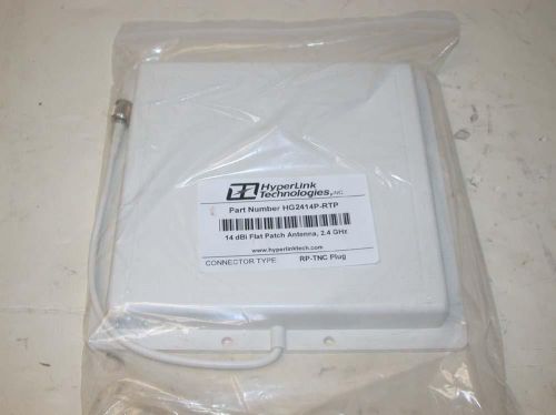 Lot of 5 Hyperlink 2.4GHz 14dBi Flat Patch Antenna RP-TNC Plug RTNC  Free S&amp;H