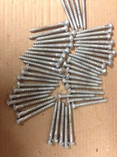 Hex head  5/16&#034; x 3-1/2&#034; long  lag bolts wood screws ----  50 pcs. for sale