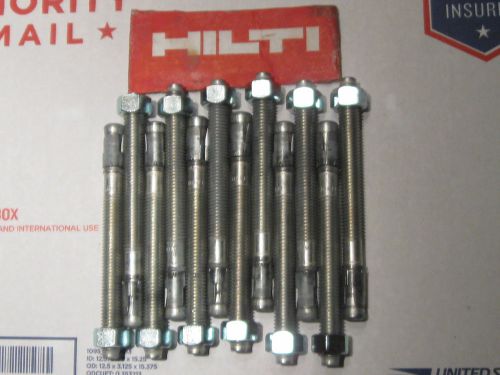 12 PIECE HILTI 282528 KB3 1/2x 5-1/2 CONCRETE EXPANSION ANCHOR BOLTS