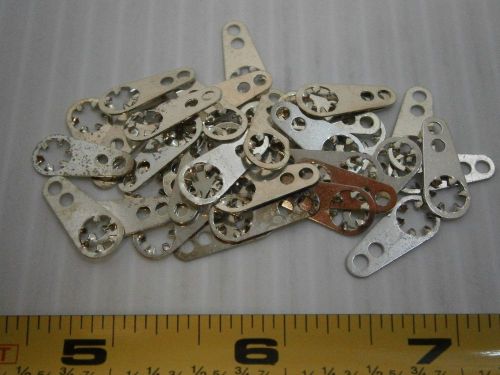 Keystone 918 lock washer terminal lug #6 stud brass tin 11/16 l lot of 50 #355 for sale