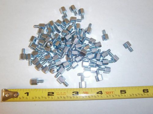 RAF 4530-632-S-12 Steel Zinc 1/4 male female hex standoff .25 L lot of 100 #484