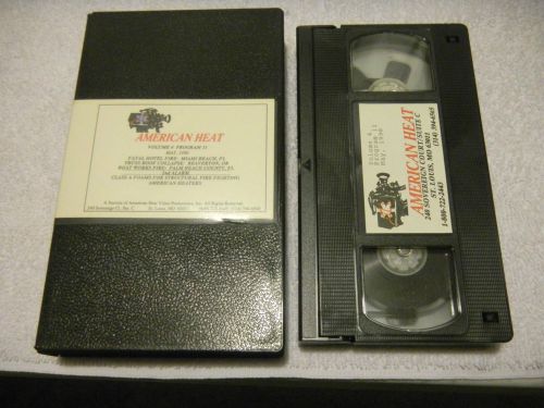1990 vol.4/prg.11 american heat firefighter training vhs - see tape contents! for sale