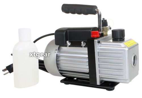 Single Stage 3.5CFM 1/3HP Rotary Vane Vacuum Pump HVAC Air AC A/C R410a R134a