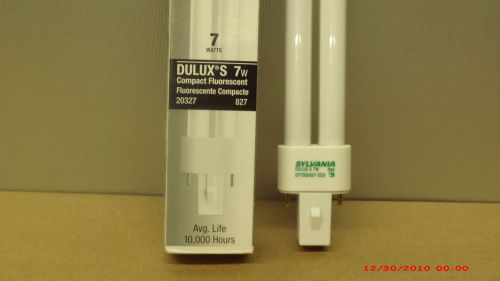 SYLVANIA DULUX&#039;S #20327 7WATT COMPACT FLUORESCENT LIGHT BULB    NEW