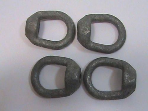 4 each 3/8&#034; Drop Forged Galvanized Steel Lifting Eye Nut 1/2&#034; x 13 Thread NOS