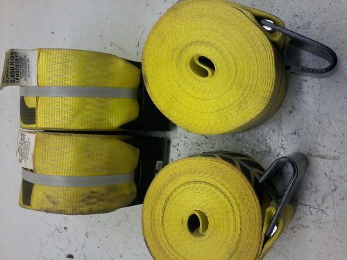 (4) Kinedyne (423030) 4&#034; x 30&#039; Cargo Winch Strap with FLAT HOOK