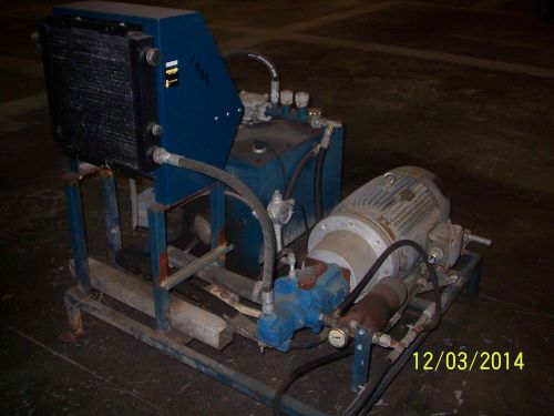 Vickers 30 Hp Hydraulic Oil Pump w/cooler &amp; Reservoir- Nice!