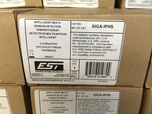 NEW EDWARDS SIGA-IPHS MULTI SENSOR(ION/HEAT/PHOTO) DETECTOR. (+75 AVAILABLE)