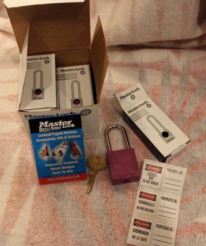 MASTER LOCK 410KAW400PRP LOCKOUT PAD LOCKS, PURPLE, QUANTITY 6