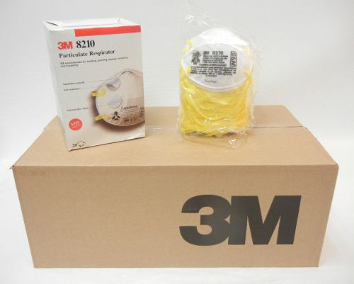 3M 8210 PARTICULATE RESPIRATOR, CASE OF 8, 20 PC BOXES BNIB