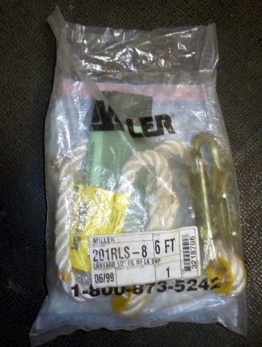 MILLER 201RLS-8 GFT LANYARD 1/2&#034; FIL NY LK- THIS IS  NEW IN PKG