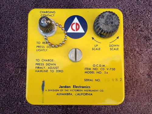 Jordan Electronics/Victoreen CDV-750 Model 5A Dosimeter Charger Civil Defense